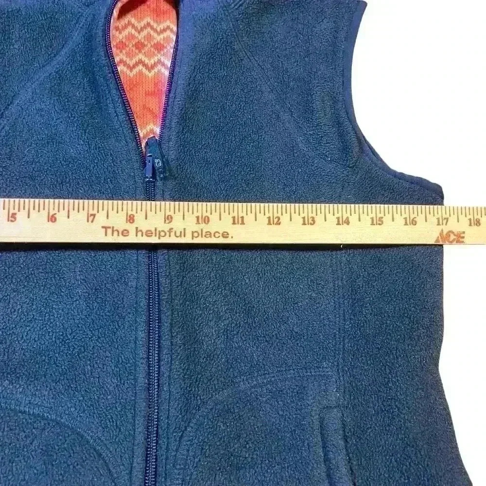 Vineyard Vines Women’s Reversible Thick Knit Vest Size Small Navy Pink Nautical - Picture 6 of 8